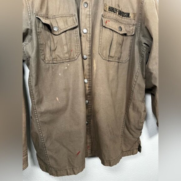 Harley-Davidson Men's Olive Military style Jacket size XL - Picture 5 of 9